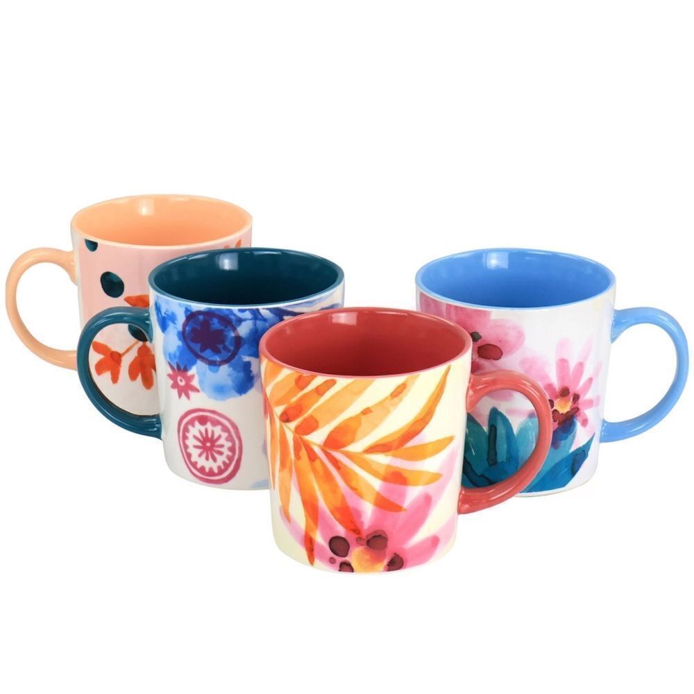 Spice by Tia Mowry Goji Blossom Fine Ceramic Mugs